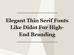 Elegant Thin Serifs for High-End Branding