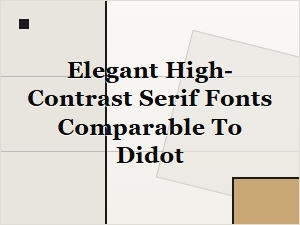 Elegant High-Contrast Serif Fonts Like Didot
