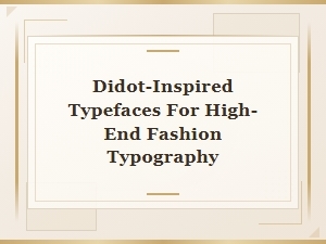 Didot-Inspired Typography for High-End Fashion